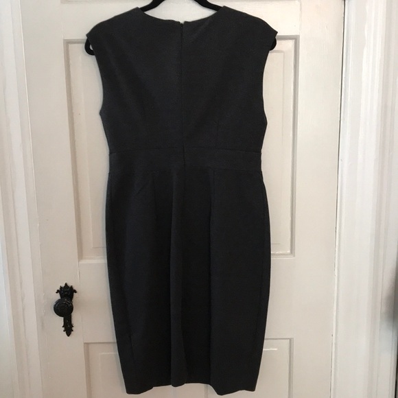 Banana Republic zip back charcoal gray dress - Picture 2 of 4